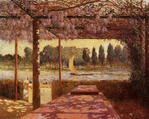 unknow artist The Trellis by the River China oil painting art